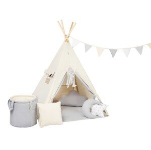 Teepee stan set pro děti béžový