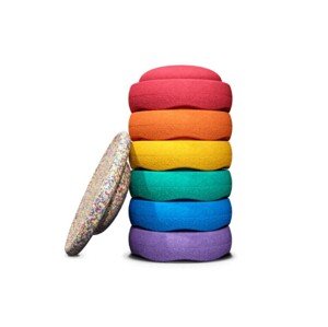 Stapelstein Rainbow set Classic + Confetti board 6+1