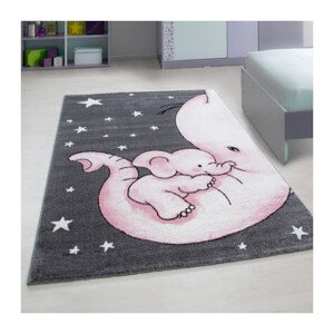 ELIS DESIGN Dětský koberec - Slůně na chobotu barva: šedá, rozměr: 120 x 170 cm