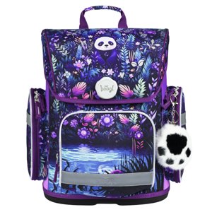 BAAGL Školní aktovka Ergo Jungle Panda + ZDARMA Sáček na přezůvky
