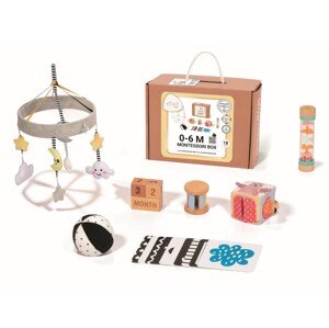 eliNeli Sada montessori hraček pro miminka 0–⁠6 měsíců - edukativní box - BAZAR