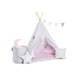 Set teepee stan pro děti růžový varianta: luxury