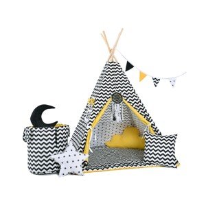 ELIS DESIGN Set teepee stan Cik cak žlutý varianta: luxury