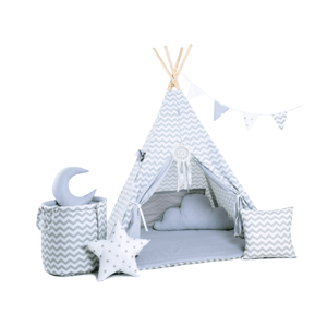 ELIS DESIGN Set teepee stan Cik cak bílý varianta: luxury