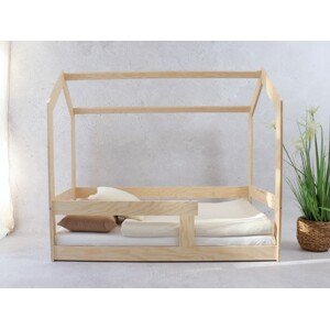 ELIS DESIGN Postel domeček Basic se zábradlím - nízká rozměr lůžka: 70 x 140 cm