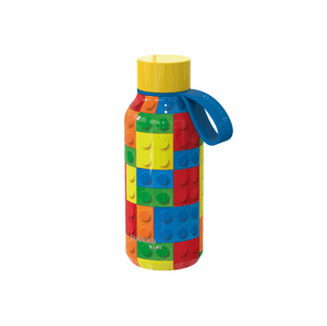 Quokka Nerezová termoláhev Solid Kids s poutkem Color Bricks 330 ml