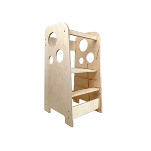 ELIS DESIGN Rostoucí učící věž 3v1 Bublina Max 75 cm varianta: bezbarvý lak