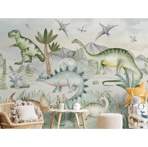 Yokodesign Tapeta Dinosauři Délka: 250 cm