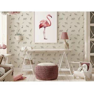 Yokodesign Tapeta Zvířátka ze ZOO - béžová Délka: 250 cm