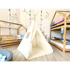 ELIS DESIGN Teepee stan pro děti Smetanový