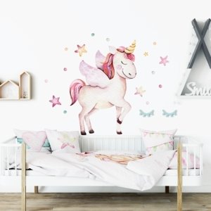 Yokodesign Nálepka na zeď - magický jednorožec Velikost: super - XXL