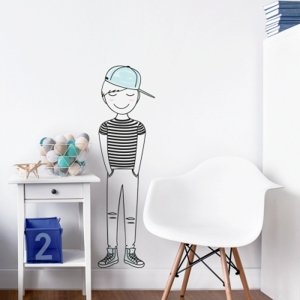 Yokodesign Nálepka na zeď - barevné postavičky - úžasný Leon Velikost: střední - M