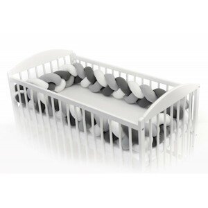 ELIS DESIGN Copový mantinel - bílá+šedá+antracit rozměr: 360 cm