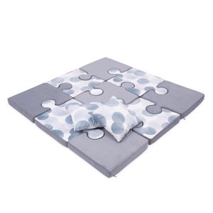 ELIS DESIGN Hrací podložka puzzle varianta: šedá