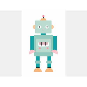 ELIS DESIGN plakát s robotem rozměr: 30 x 40 cm