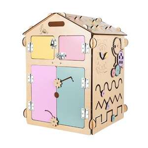 BusyKids Activity board domeček natura pastel