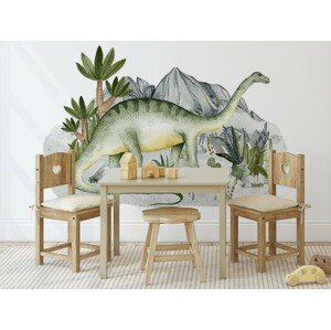 Yokodesign Velká samolepka se scénou - Brontosaurus Velikost: XXL