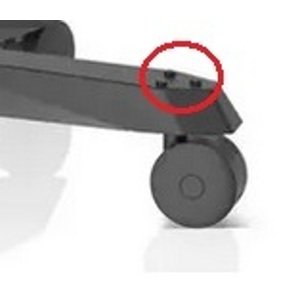 Krytky na kříž na DXRacer kovový velký, trojúhelníky černé, sada 5 ks