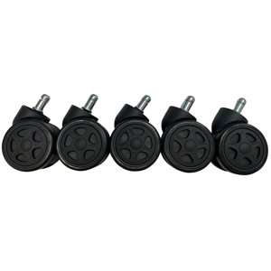 Kolečko na DXRacer NEX pogumované, průměr 60mm, čep 11mm - černé