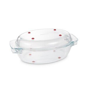 Oválný pekáč s poklopem GrandCHEF 35 x 21 cm, skleněný