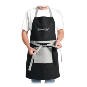 Kuchyňská zástěra GrandCHEF, černá