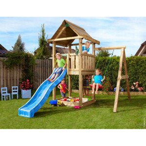 Hřiště Jungle House se skluzavkou a modulem 1-Swing Frame 2.0