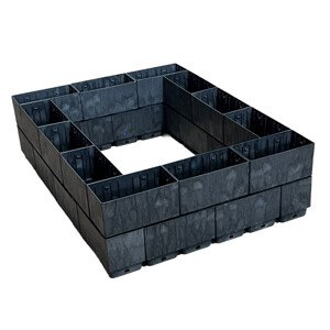 Kasko záhon ve tvaru obdélníku - 2 patra/ 75 cm