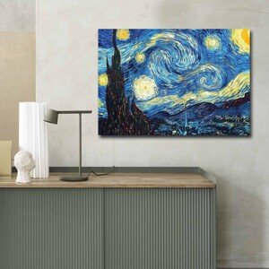 ASIR Obraz na plátně reprodukce HVĚZDNÁ NOC V. V. GOGH 100 cm