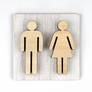 ASIR Nástěnná dřevěná dekorace WC