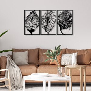 ASIR Nástěnná dekorace kov LISTY ROSTLIN 115 x 60 cm (3 kusy)
