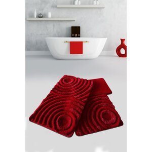 ASIR Koupelnová předložka WAVE červená 3 ks
