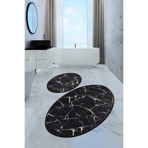 ASIR Koupelnová předložka MARBLE černý mramor 2 ks