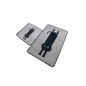 ASIR Koupelnová předložka COMFORT ležící kočička šedá 2 ks