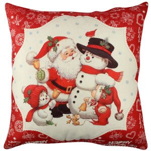 ASIR Dekorativní polštář SANTA A SNĚHULÁK 43 cm bavlna/polyester