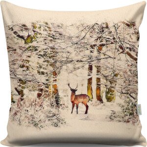 ASIR Dekorační polštář JELEN 43 cm polyester-bavlna