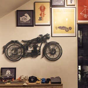 ASIR Nástěnná dekorace kov MOTOCYKL 100 x 47 cm
