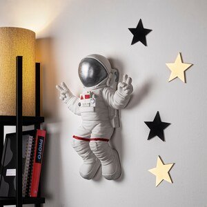ASIR Nástěnná dekorace ASTRONAUT bílá a šedá