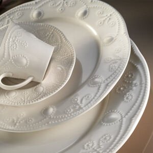 ASIR Porcelánová jídelní souprava 24 ks rustik krémová