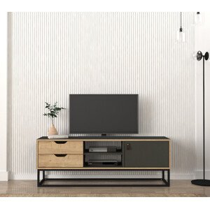 ASIR Televizní stolek DOLORES dub sapphire antracit