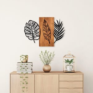 ASIR Nástěnná dřevěná dekorace TRIPLE LEAVES