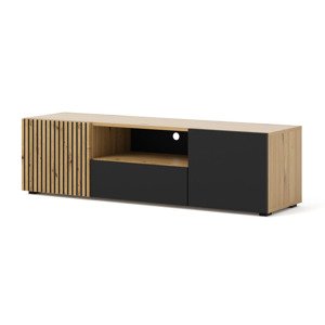 BIM Televizní stolek AURIS 150 dub artisan, černý mat