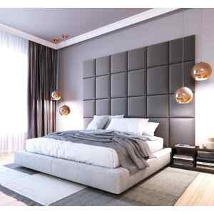 ELTAP Čalouněný panel SET QUADRATTA 240x180 šedý