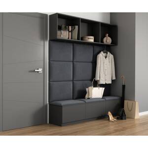 ELTAP Čalouněný panel SET QUADRATTA 180x120 tmavě modrý