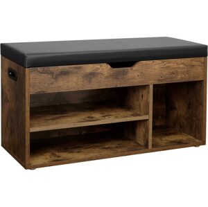 VASAGLE Sedací botník s úložným prostorem hnědý 80 x 44 x 30 cm