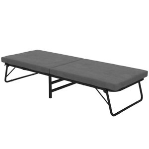 HOMCOM Skládací postel pro hosty 70 x 190 cm tmavě šedá