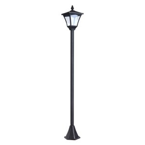 OUTSUNNY Zahradní solární lucerna PATH LIGHT 15 x 15 x 120 cm černá