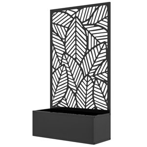 OUTSUNNY Venkovní truhlík s mřížkou pro popínavé rostliny 61 x 23 x 113 cm šedý