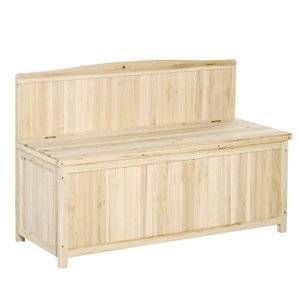 OUTSUNNY Lavice s úložným prostorem pro 2 osoby nosnost 250 kg 115 x 45 x 75 cm