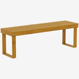 OUTSUNNY Dvojmístná zahradní lavice dřevěná nosnost 300 kg 128 x 51 x 73 cm teakové dřevo