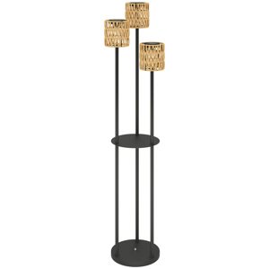 OUTSUNNY Solární stojací lampa RATAN 3 v boho stylu 37 x 144 cm